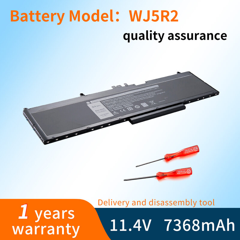 BVBH-bateria do portátil para Dell Precision 3510 Tablet, 11.4V, 7600mAh, 84Wh, WJ5R2, 4F5YV, Novo