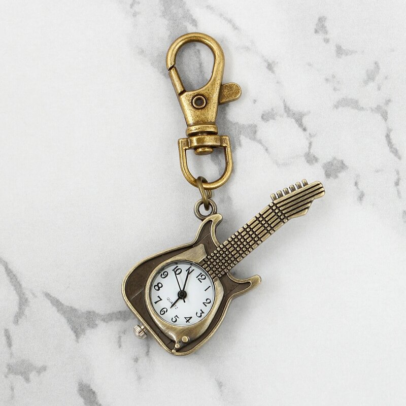 นาฬิกาพกสไตล์กีต้าร์สำหรับของขวัญวันเกิดเด็กนาฬิกาควอตซ์บุคลิกภาพที่สร้างสรรค์