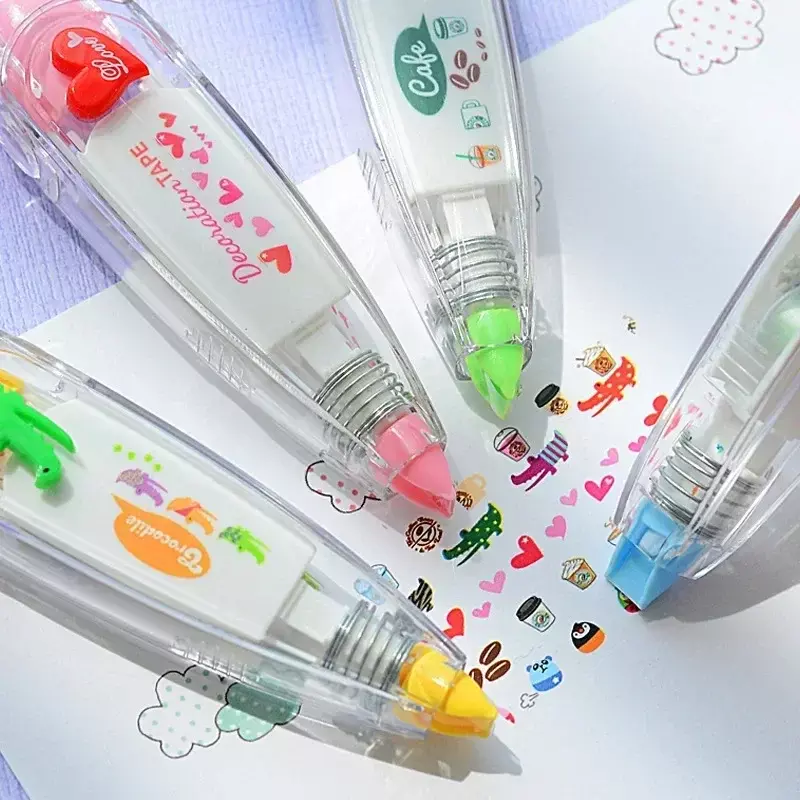 Kawaii Korrektur gürtel Zubehör Mädchen Hand Konto dekorative Aufkleber Marker Stift Schule Briefpapier Bürobedarf