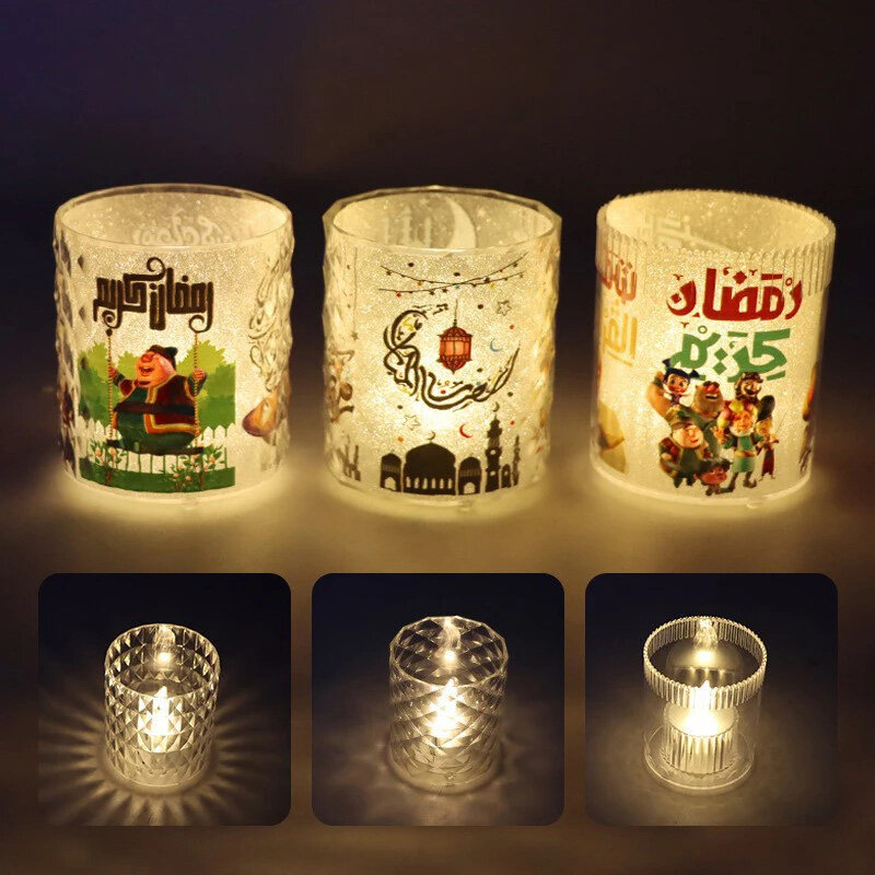 Dekorasi rumah Ramadan 2024 dekorasi lampu malam Led lebaran, dekorasi pesta lemari Sub hadiah Lebaran