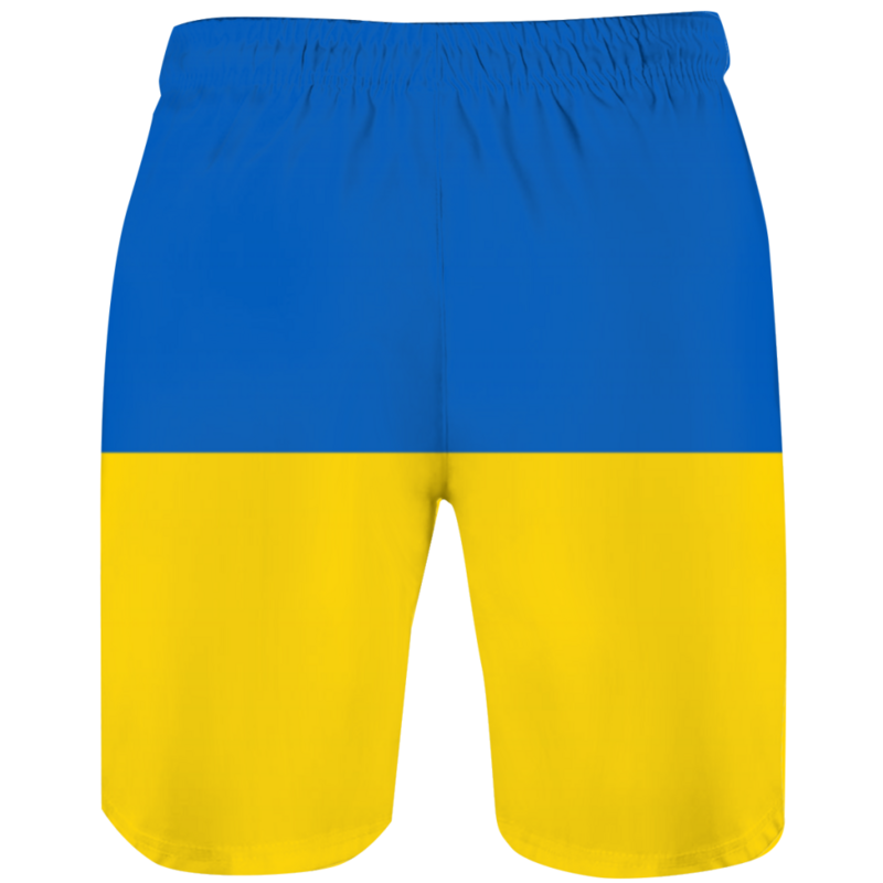 Celana Pendek Ukraina UKR Ukraina Musim Panas 2022 Celana Pendek Pria Celana Pendek Kasual Longgar Musim Panas Celana Pendek Pantai Ukuran Besar