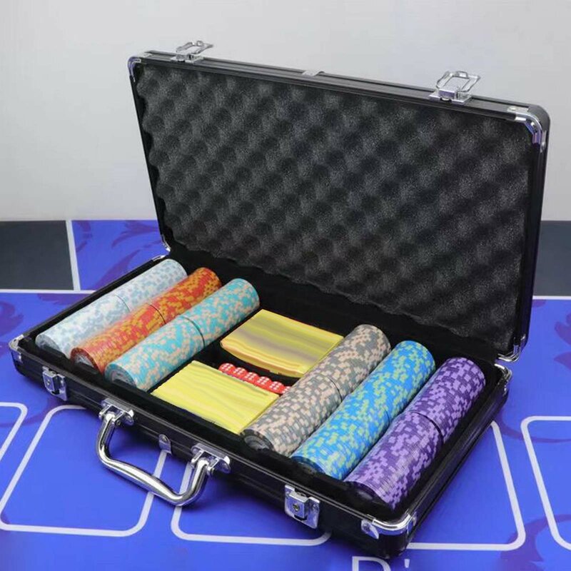 Chip Case with Lock Cards Box Playing Games with Handle Protection Storage Case Empty Organizer Holder Storage Container