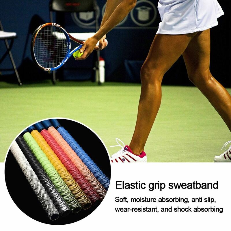 180cm Gradient Colorful Thickened Sport Fishing Rod Sweatband Anti-Slip Sweat Tape Wraps Badminton Tennis Racket Grip Tape