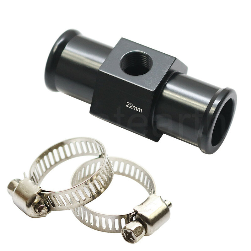 Universal Black Water Temp Gauge Radiator Temperature Water Temp Joint Pipe Sensor Hose Adapter 18mm 20mm 22mm 24mm