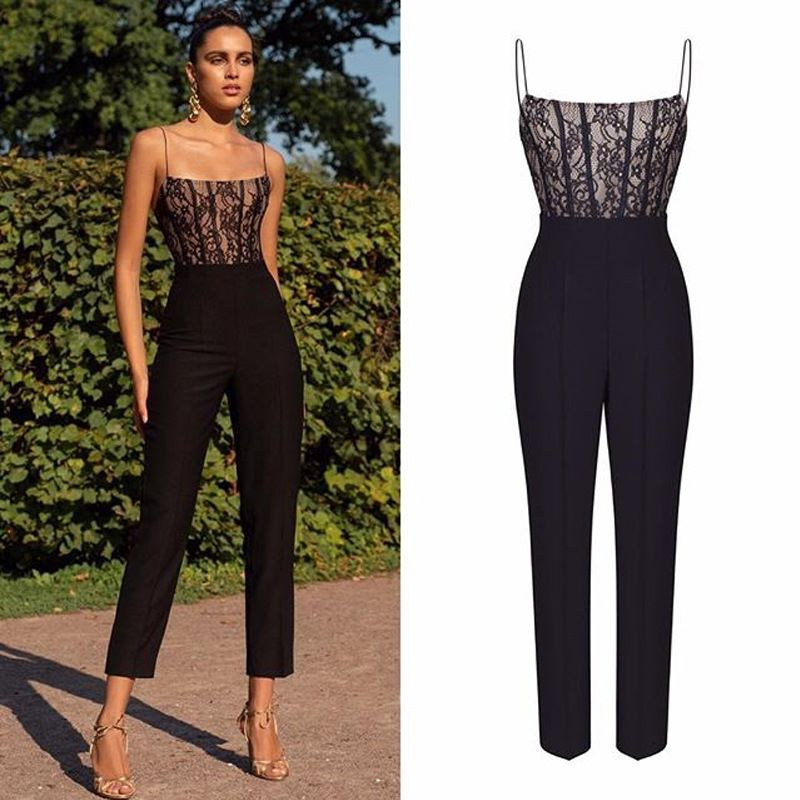 Women's elegant casual long slim fit jumpsuit, solid black sleeveless backless classic jumpsuit, street style monochrome sports