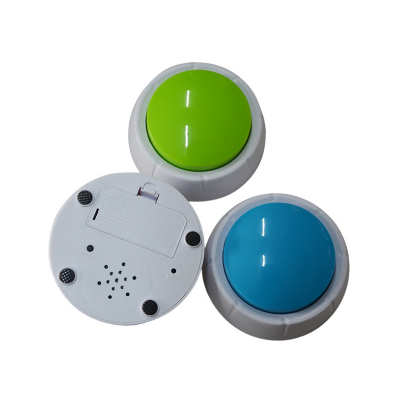 Gravável Squeeze Sound Box, Voz Som Botão, botões de comunicação, Buzzer Sounding, Fontes Partido Verde
