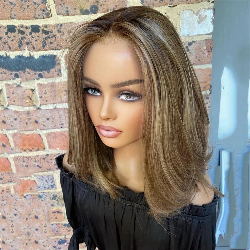 Glueless Wigs Human Hair Brown Blonde Lace Frontal Wig 100% Natural Real Wig on Sale Pre Plucked Small Large Hat 13x6 Qearl