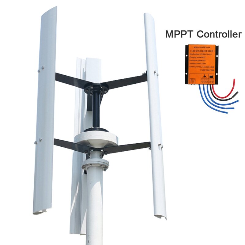 MPPT pengontrol daya 12V 24V 300W, Regulator tegangan kecepatan angin rendah 20a untuk Generator turbin angin tiga fase