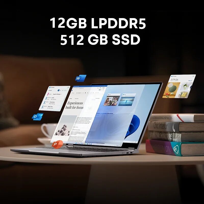 CHUWI-portátil FreeBook 2 en 1, 512GB SSD, LPDDR5 12GB, Intel i3 1215U, pantalla IPS FHD de 13,5 pulgadas, WIFI 6, Windows 11, Convertible