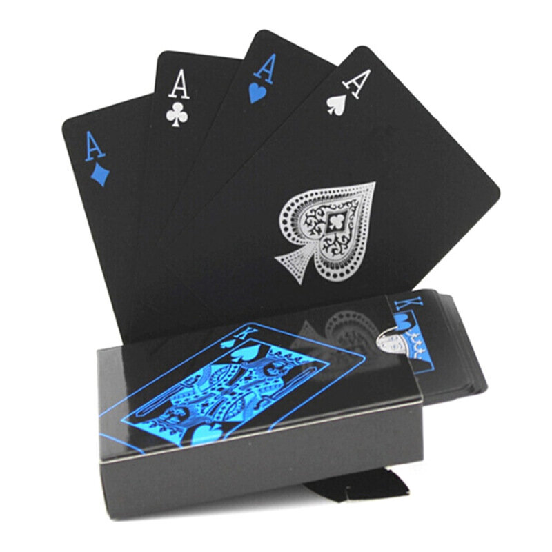 Cor preto ouro cartão de jogo cartão de jogo grupo à prova dmagic água terno de poker magia pacote jogo de tabuleiro presente coleção