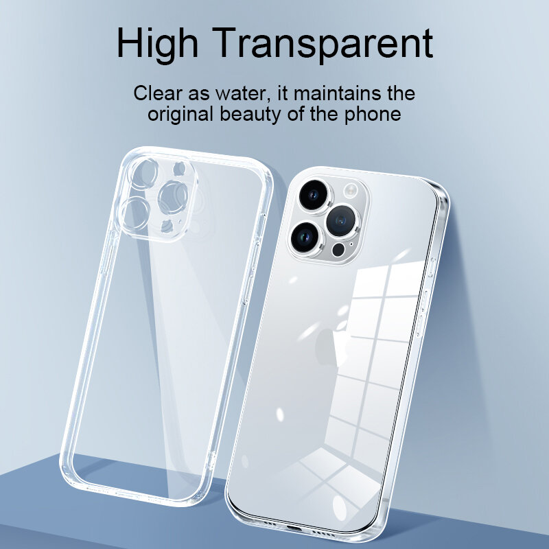 Coque souple en silicone ultra fine pour iPhone, coque arrière transparente mince pour iPhone 14 13 12 Mini 11 Pro XS Max X Poly SE 2022 2020 7 8 6S 6 Plus 5 5S
