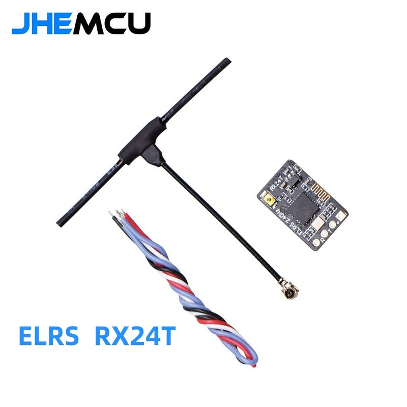 JHEMCU ExpressLRS RX24T 2.4G ELRS Radio Nano penerima jarak jauh untuk FPV balap gaya bebas drone jarak jauh suku cadang DIY LR4 LR5
