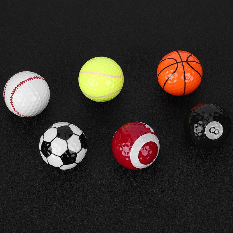 6Pcs Portable Golf Balls Sports Practicing Gift Balls Accessory  For Competition Usage