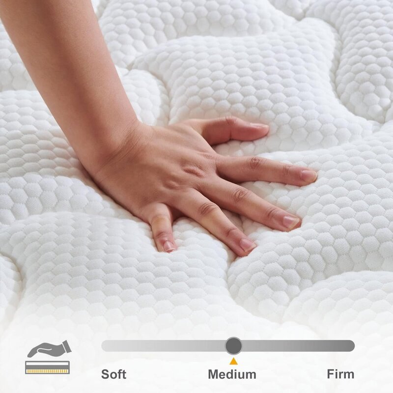 King Size Mattress, 10 Inch Hybrid Memory Foam Mattress and Individual Pocket Springs,King Bed in a Box