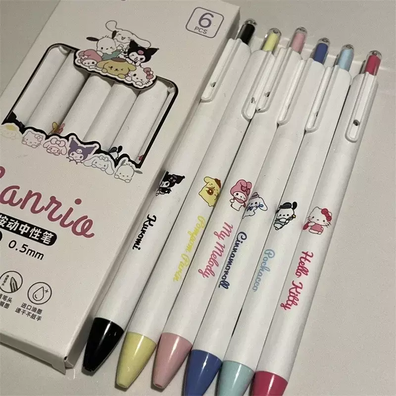 Sanrio нейтральная ручка, черная фоторучка, высокая красота, девушка, сердечко, быстрая сухая ручка, супер гладкая черная ручка