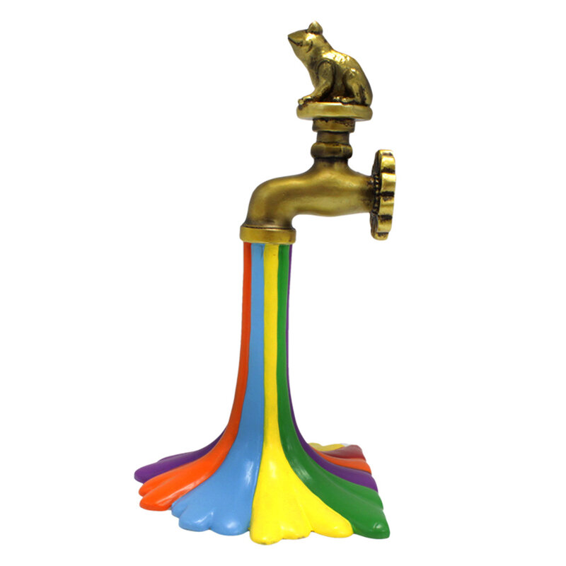 Água gotas ornamento, colorido, personalizado handiworks, torneira do arco-íris