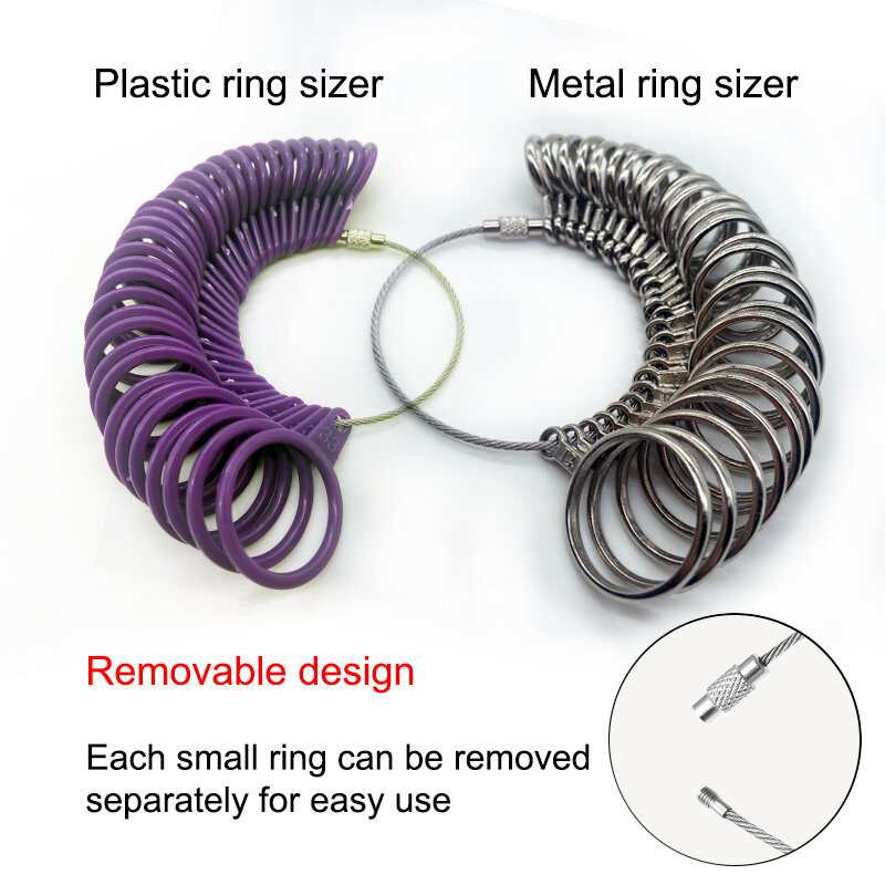 KS EAGLE Ring sizer Measure Finger Coil Ring Sizing Tool HK/US/EU/JP Size Measurements Ring Sizer Gauge Tools Jewelry Accessory