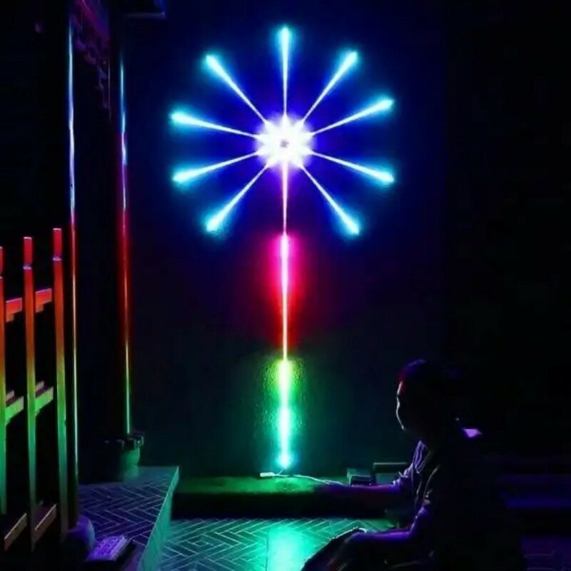 Feuerwerk Licht Streifen Musik Sounds Sync Licht App Steuerung RGB Farbwechsel Smart Feuerwerk Lichter LED Streifen Lichter für Zimmer nach Hause