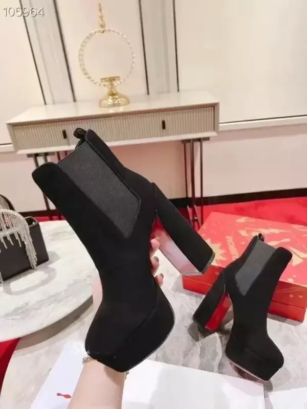 أحذية عالية الكعب للنساء ، أحذية نعل أحمر كريستالي ، أحذية بتصميم كلاسيكي عتيق ، جودة عالية ، أزياء فاخرة ، 13: ،
