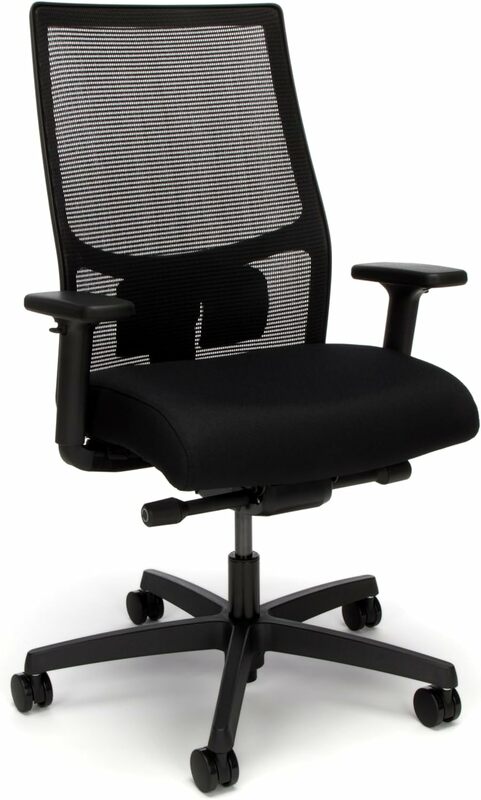 HON zapłon 2.0 ergonomiczna siatka/tkanina krzesło biurowe środkowa, czarna