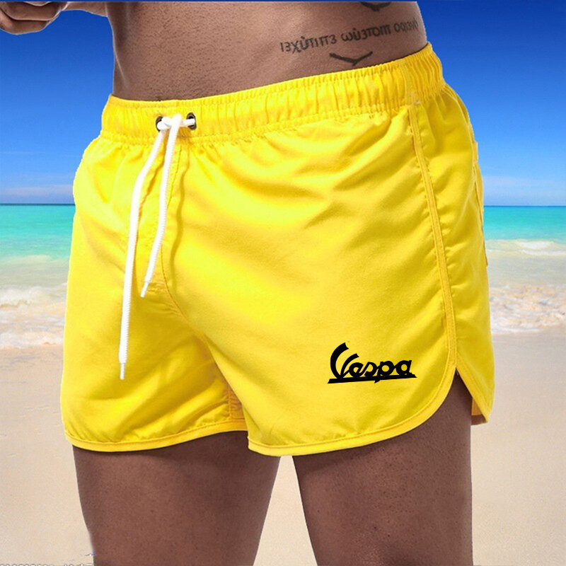 กางเกงว่ายน้ำชายหาดกางเกงขาสั้นเล่นกีฬาฟิตเนสกางเกงวิ่งฤดูร้อนของผู้ชาย