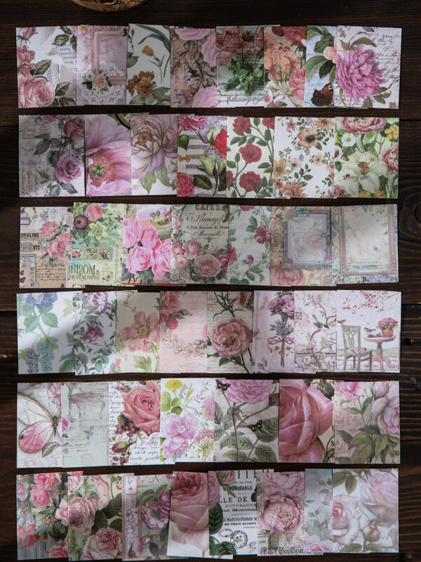 Rotuladores de la serie Flowers keep blooming, papel decorativo para álbum de fotos, pegatina washi, 6 paquetes por lote
