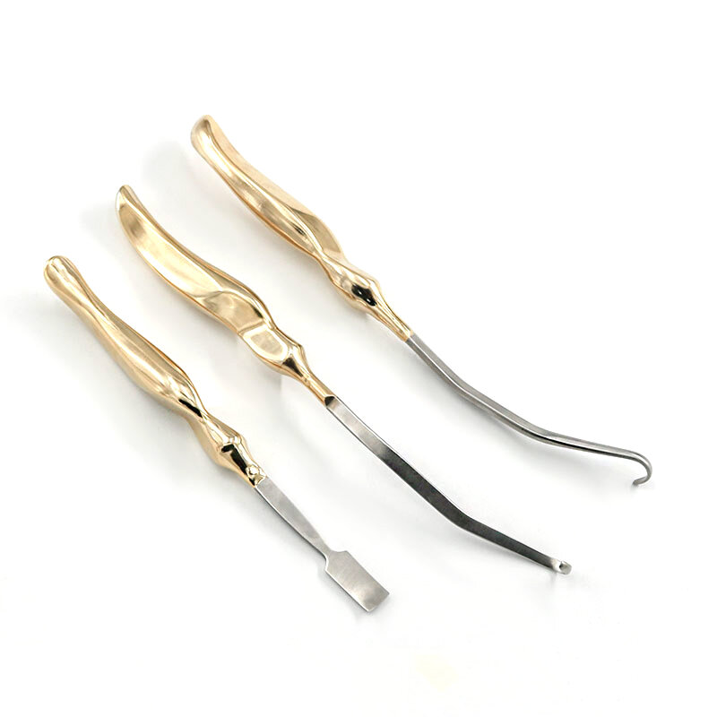 Costal Cartilage Stripper Covered With Gold Handle/Stainless Steel Costal Cartilage Cutting Double Head Stripper Nose Shaping In