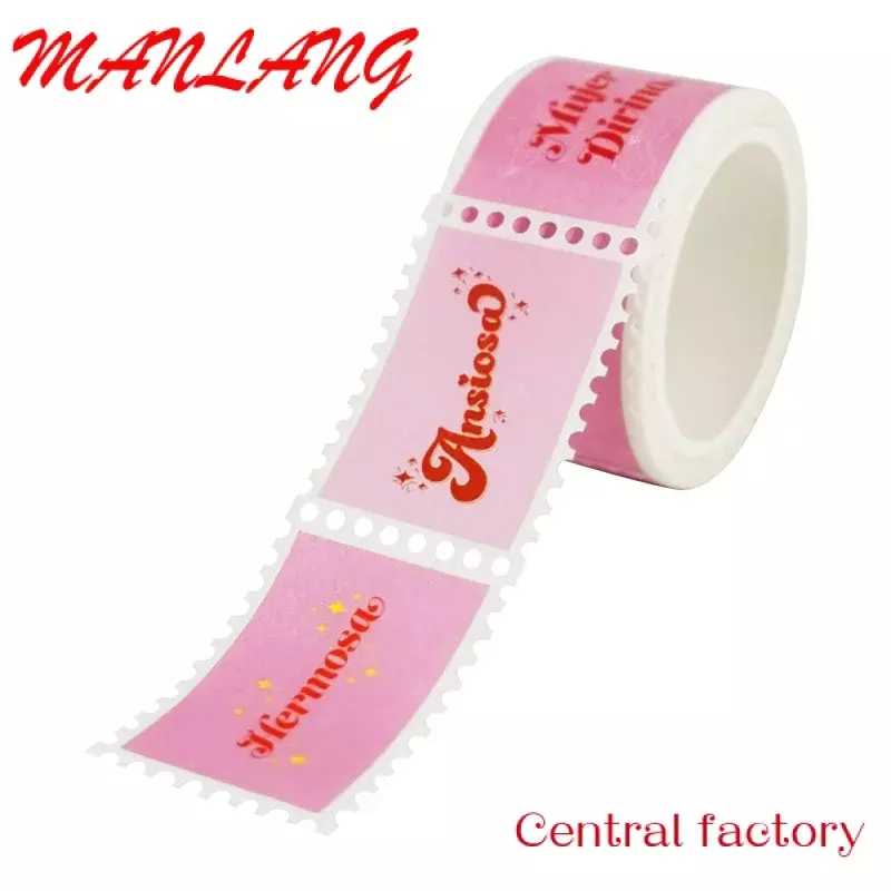 맞춤형 접착 다채로운 스탬프 와시 접착 테이프 마스킹, 저렴한 가격 패션 PVC 맞춤형 방수 아크릴 OEM 제공 인쇄