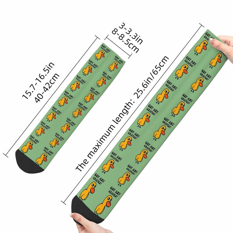 Got Any Grapes - The Duck Song Socks Harajuku Absorbing Stockings All Season Long Socks Accessories for Unisex Birthday Present