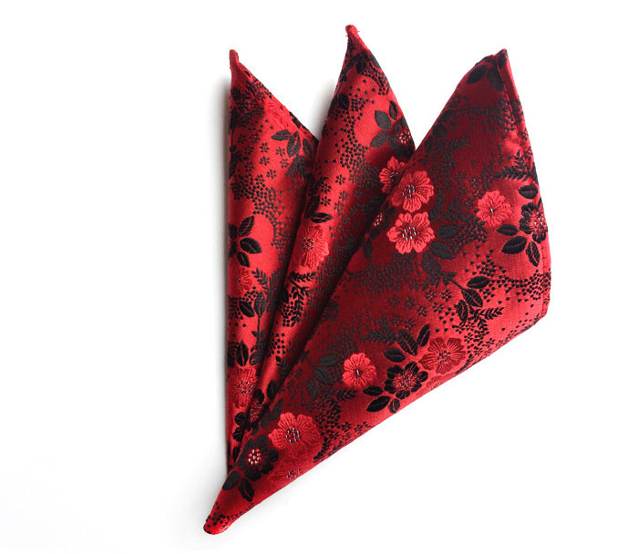 Мужской Шелковый носовой платок, Классический карманный квадратный платок с цветочным рисунком, розовый, синий, 25 х25 см, для свадебной вечеринки, подарок