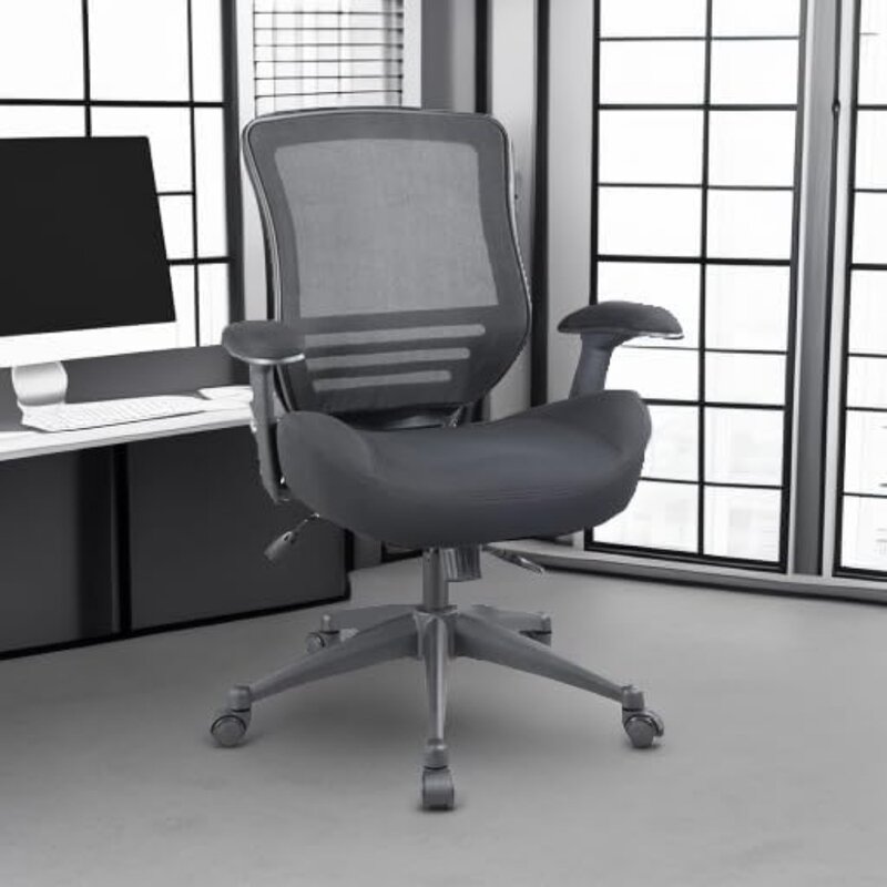 Ergonômico cadeira de escritório com braços ajustáveis, Super espuma macia assento, apoio lombar, Home Office Desk Chair, moldado, 400lbs
