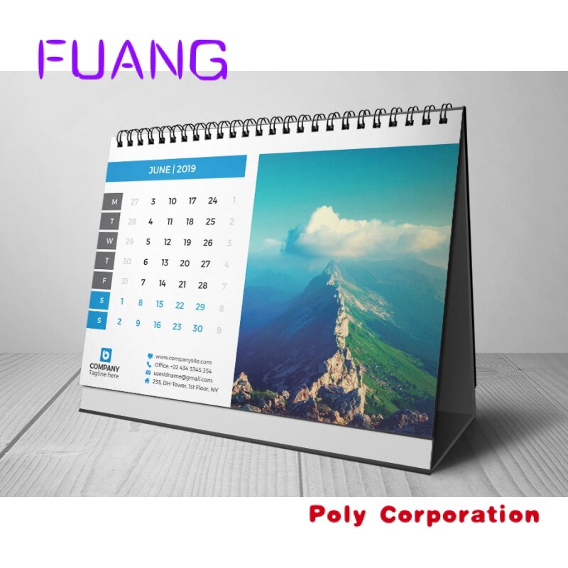 2020 Guangzhou Custom Desktop Kalender Maandelijkse Afdrukken