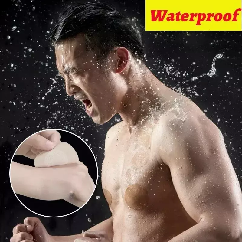 Men Invisible Nipple Cover Waterproof Disposable Shirts Tights Suit Anti-bulge Nipple Sticker for Men Outdoor Sports