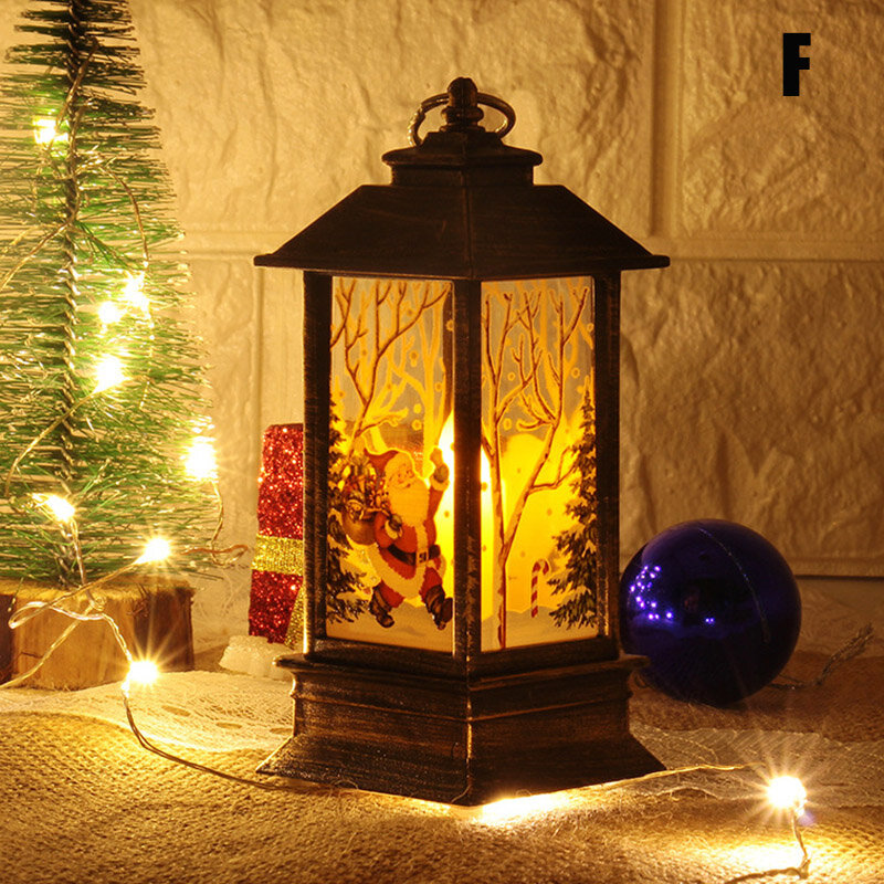 Lampu meja Festival dekorasi meja dekorasi manusia salju lentera badai Natal lentera dekorasi Yesus