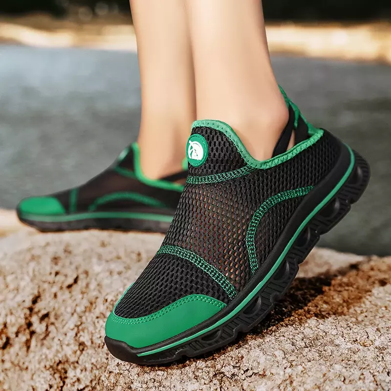 Scarpe da Wading da uomo 2024 scarpe sportive Casual in rete all'aperto moda resistente all'usura punta tonda traspirante confortevole antiscivolo alla moda