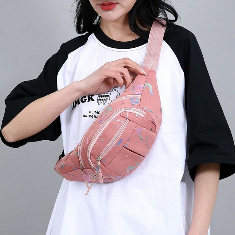 Running Chest Bags Women Sport Waist Bags Multifuntional Multiple Compartments Shoulder Bags Hot Stamping Letters