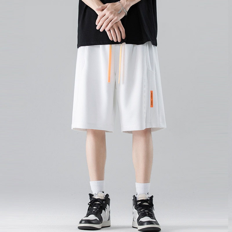 Heren Zomer Shorts Grote Maten Joggingbroek Koreaanse Mode Casual Elastische Taille Vijf-Punts Broek Oversized Broek Mannelijke Kleding