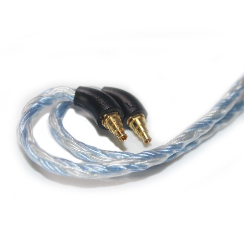 Fones de ouvido banhados a prata com microfone, cabo de equilíbrio upgrade, IE40pro IE40 OCC, 24 Core, 2,5 3,5mm, 4,4mm