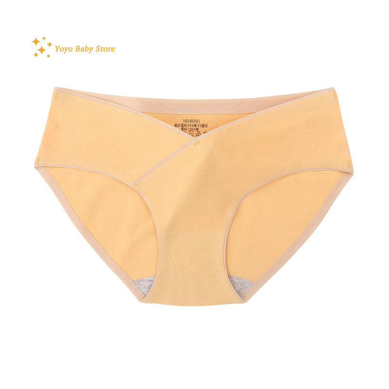 Cotton Mulberry Silk Maternity Panties V Low Waist Belly Briefs Clothes for Pregnant Women Seamless Pregnancy Underwear