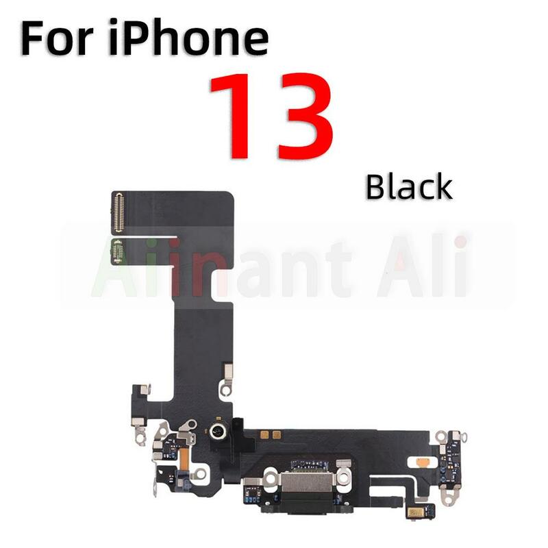 AiinAnt Bottom Mic USB Charger Sub Board Connector Port Dock Charging Flex Cable For iPhone 13 Pro Max mini Repair Parts