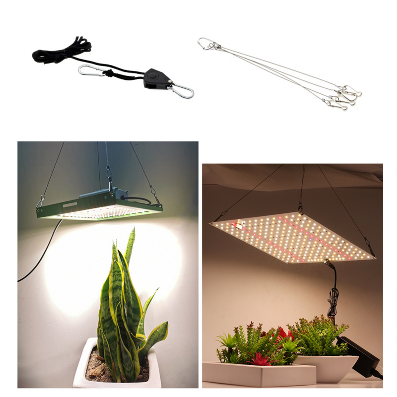 Einstellbarer Seil aufhänger für LED-Wachstums licht, Edelstahl korb, Pflanzen halter, Hängendes Drahtseil, Ketten haken