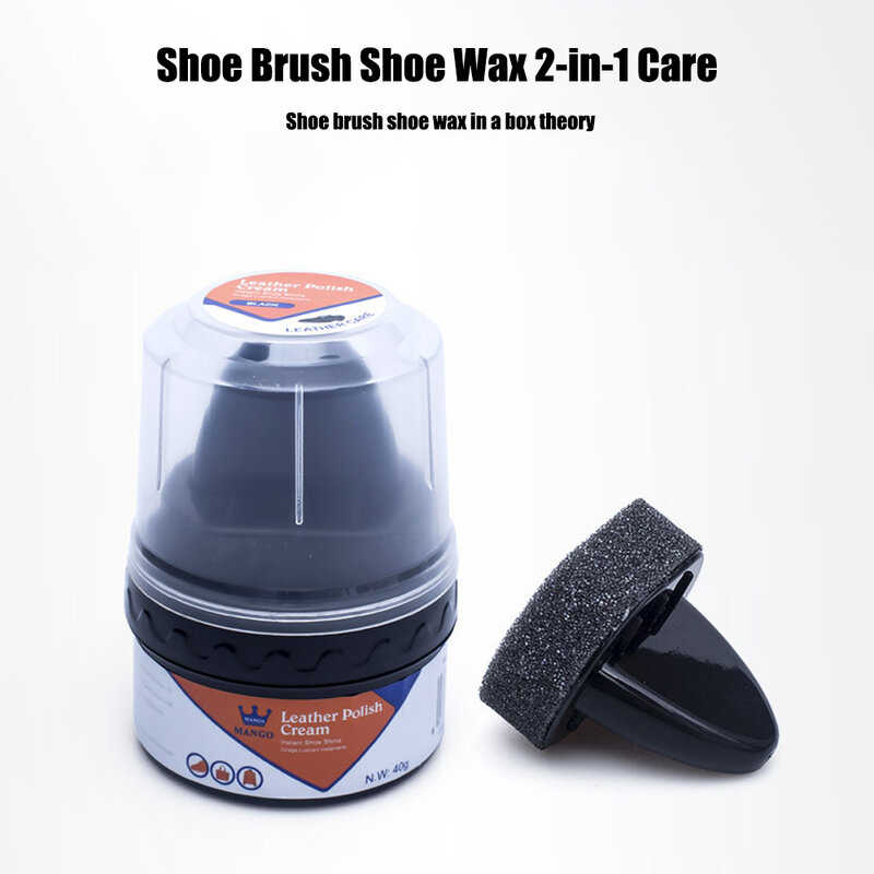 Sponge Shoe Brush for Shoes Cleaning Cream Shoe Wax Polish for Leather Shoes/Bags/Sofas and Jackets Daily Polishing Care Tool