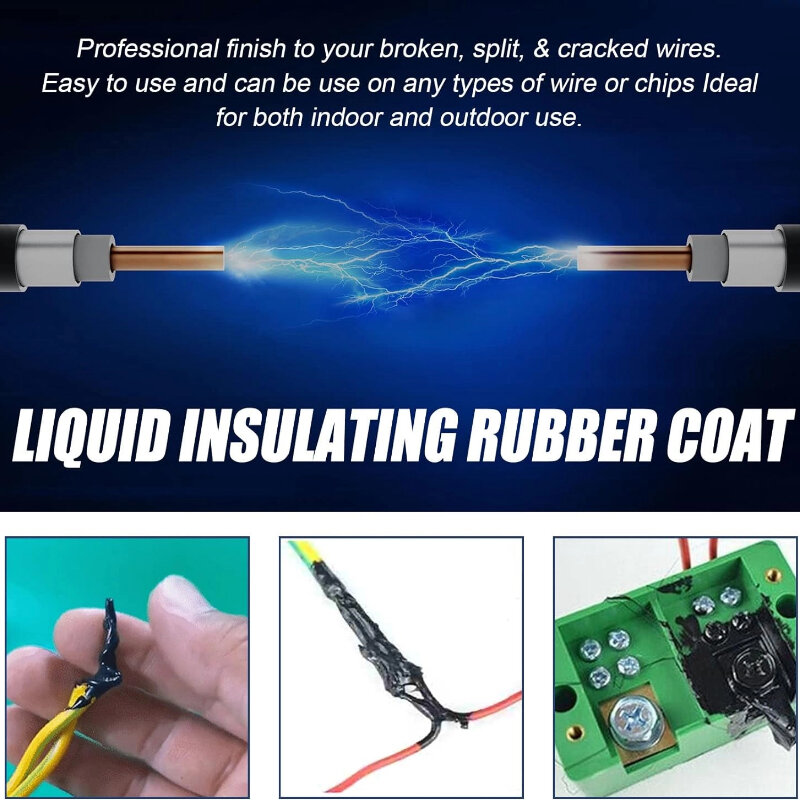 Cinta eléctrica líquida para reparación de cables, pegamento aislante de goma, línea de fijación, pasta aislante líquida, 100/260ml