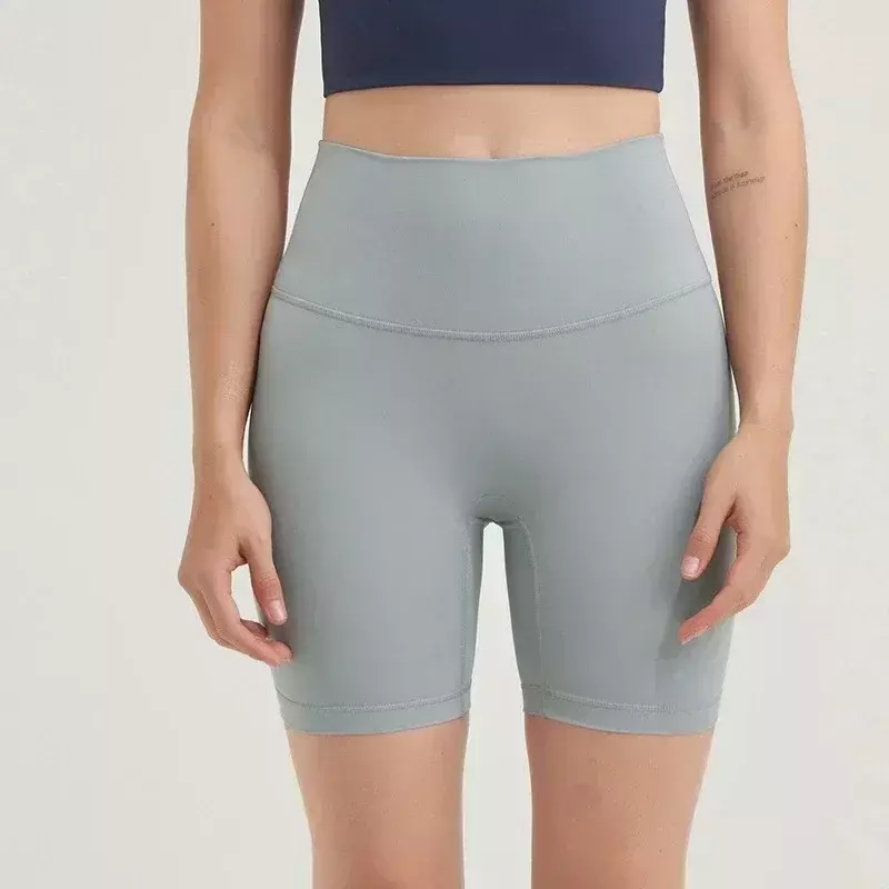 Lemon-pantalones cortos de Yoga para mujer, Shorts elásticos de cintura alta para correr, Fitness, bicicleta, deportes, entrenamiento, ocio, gimnasio