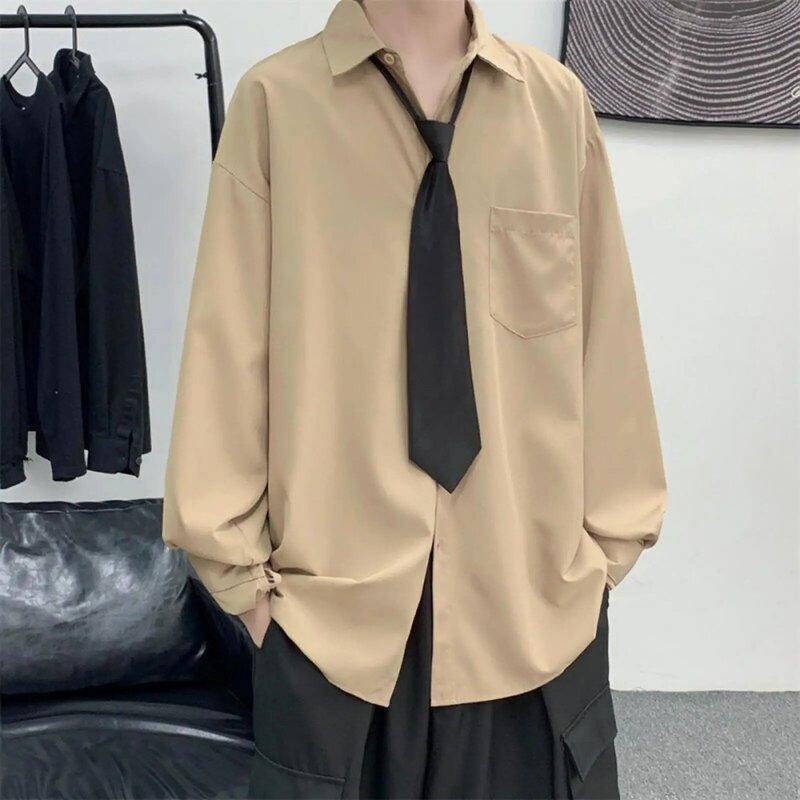 Uniform JK Girls Black Simple On Tie Security Tie Uniform Shirt Suit Neckties Steward Matte Funeral Lazy Neck Ties Men Women