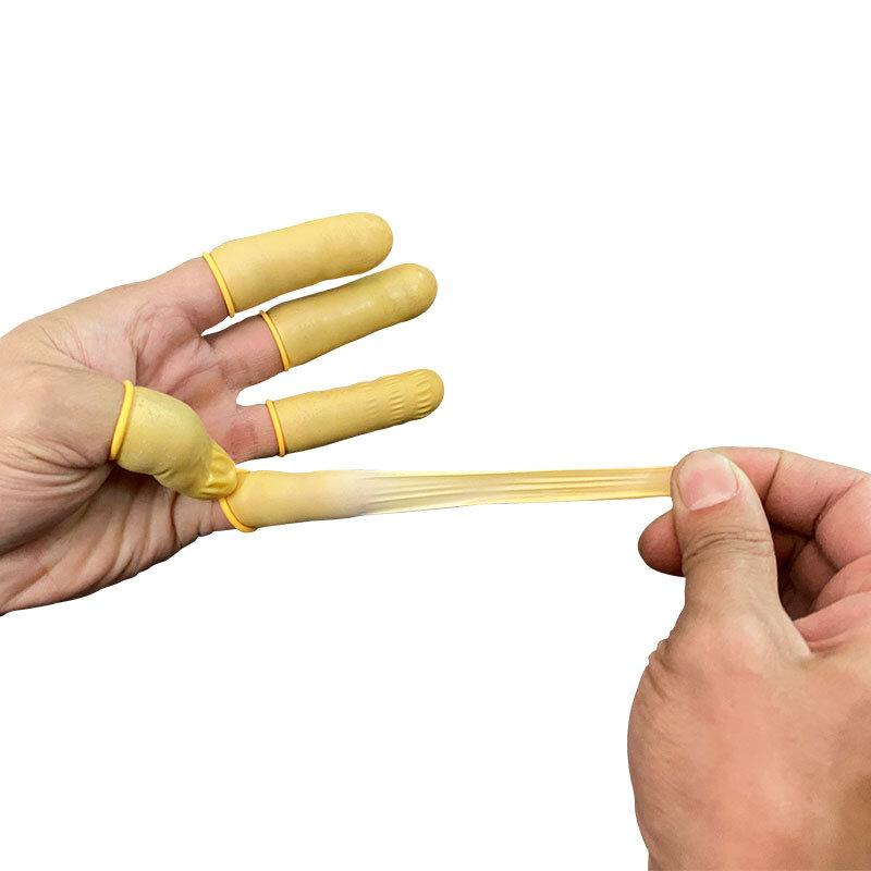 50p jednorazowe lateksowe rękawiczki gumowe nietoksyczny antystatyczny ochraniacz palców palców rękawice robocze dla urody Manicure Finger prezerwatywy