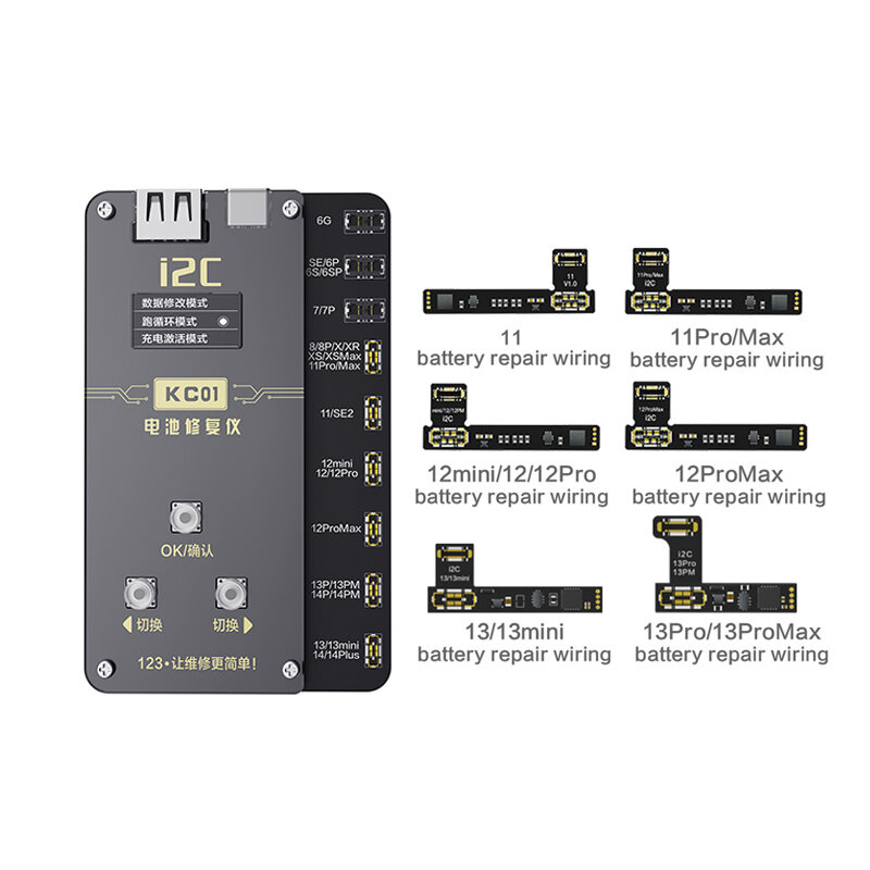 I2C Batterie Reparatur Programmierer für 11 12 Promax 13 13ProMax Batterie Pop Ups Witwen Fehler Gesundheit Warnning Entfernen