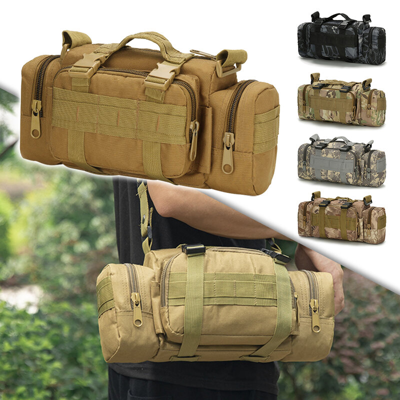 600D Outdoor Waist Bag Waterproof Oxford Climbing Shoulder Bags Military Tactical Fishing Camping Pouch Hiking Running Bag