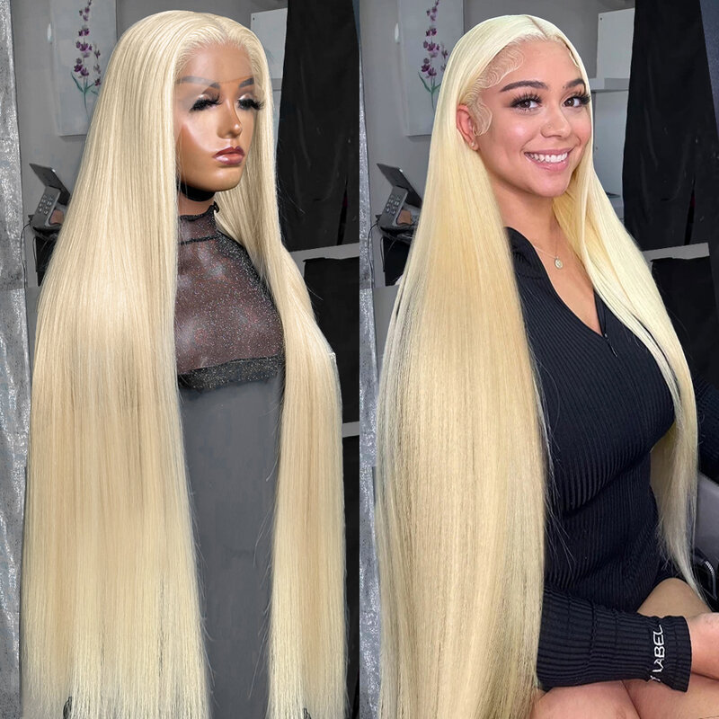613 Honey Blonde 13x6 HD Transparent Lace Front Human Hair Wigs For Women 30 40 Inch Straight 13x4 Lace Frontal 5x5 Closure Wig