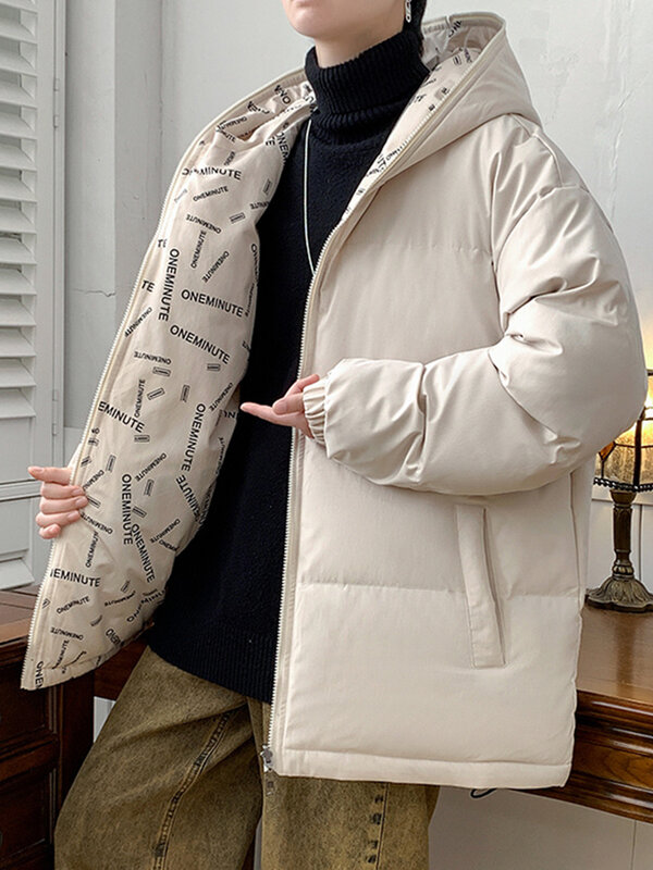 2023 nuovo inverno parka da uomo spesso caldo Casual giacca reversibile Full Zip con cappuccio giacca a vento imbottitura cappotto termico Plus Size 8XL